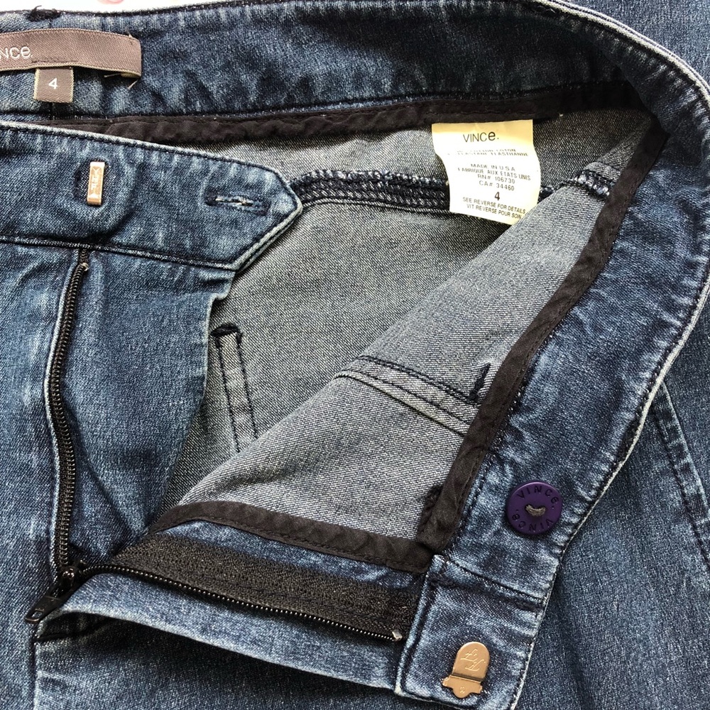 Vince Skinny Ankle Zip Denim Jeans - Picture 4 of 7